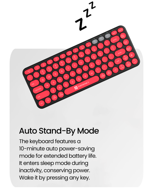 Portronics Bubble 2.0 Dual Connectivity Wireless keyboard - Image 4