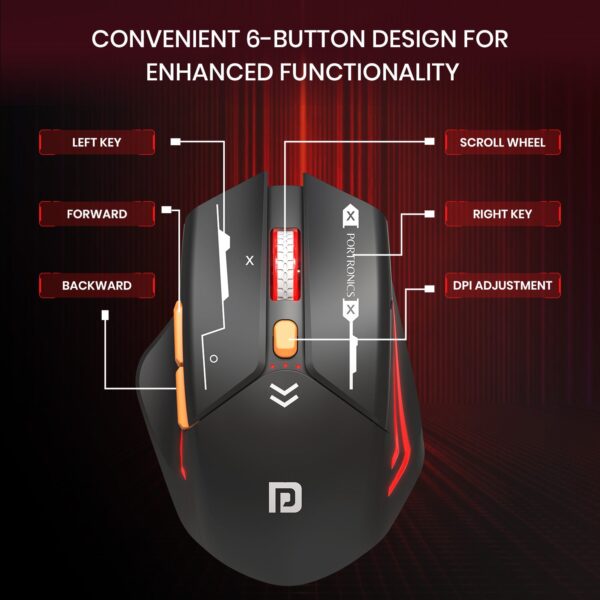 Vader Max Dual Mode Rechargeable Mouse For Gaming - Image 6